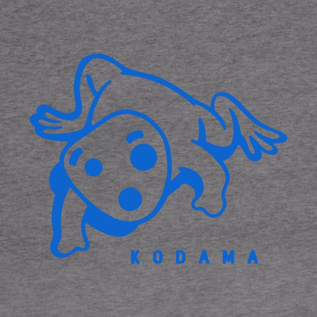 Kodama. A spirit in Japanese folklore that inhabit trees in blue ink by croquis design